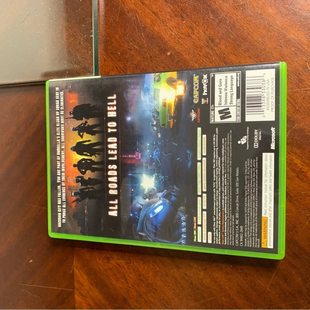 Xbox 360 Resident Evil Operation Raccoon City Video Game